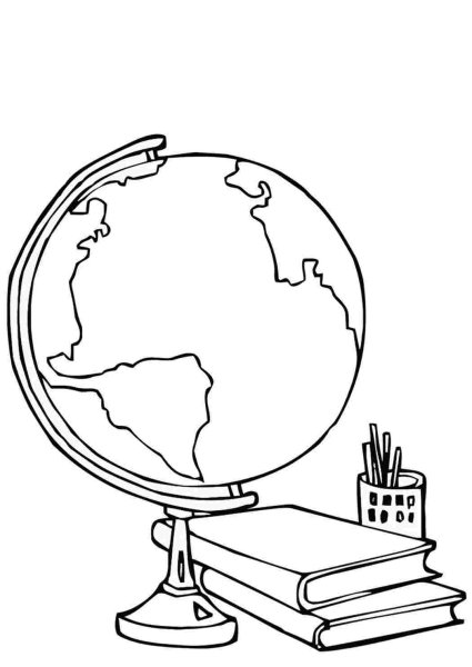 Раскраска школьные принадлежности