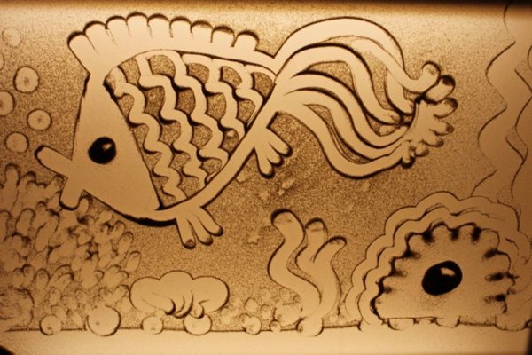 Рисование песком для детей