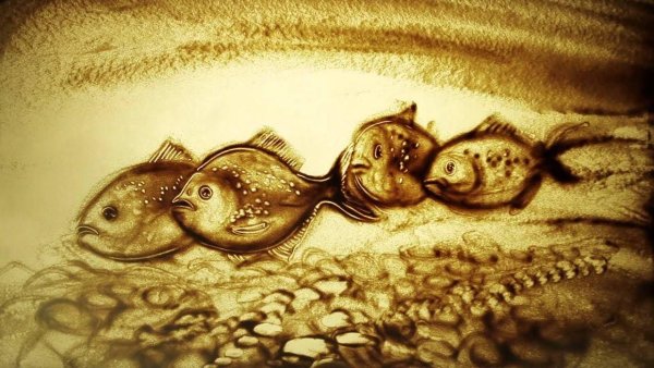 Рисование песком