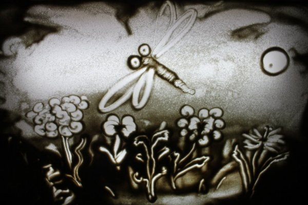 Рисование песком для детей