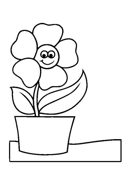 Горшок для цветов для срисовки