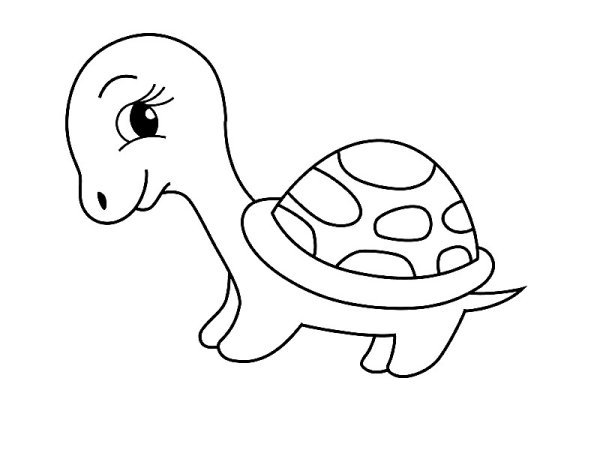 Черепаха рисунок для детей карандашом