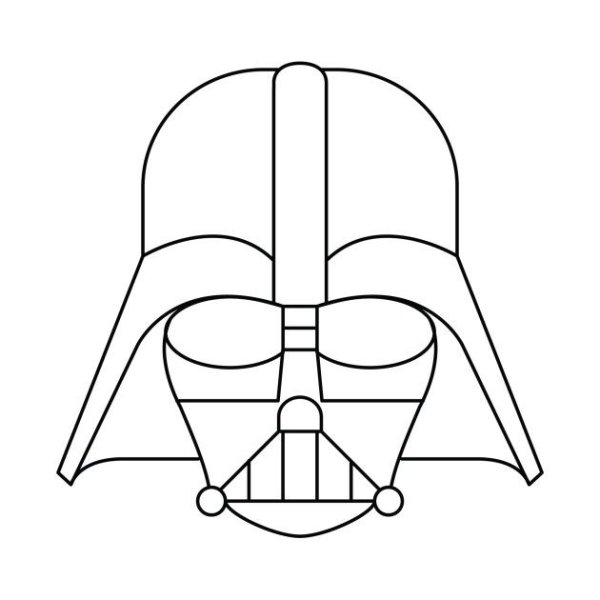 Раскраски Звёздные войны Дарт Вейдер шлем