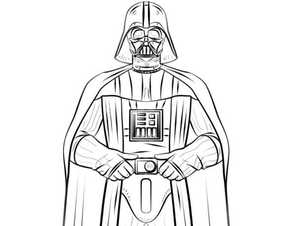 Раскраска для мальчиков Звездные войны Дарт Вейдер