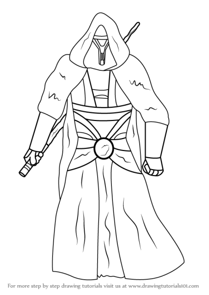 Раскраски Звёздные войны Дарт Реван