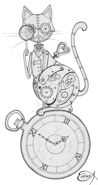 Стимпанк рисунки карандашом