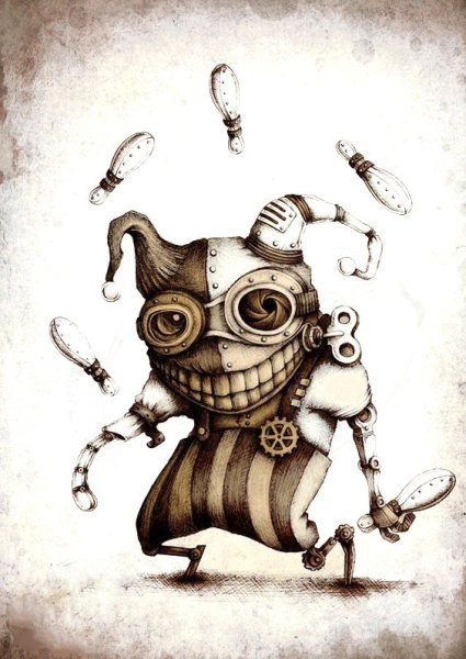 Стимпанк карандашом