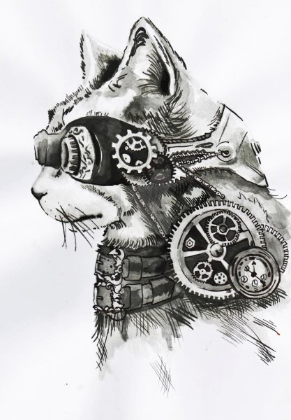 Насекомые в стиле стимпанк рисунок