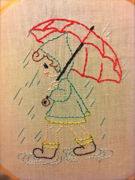 Вышивка швом вперед иголку