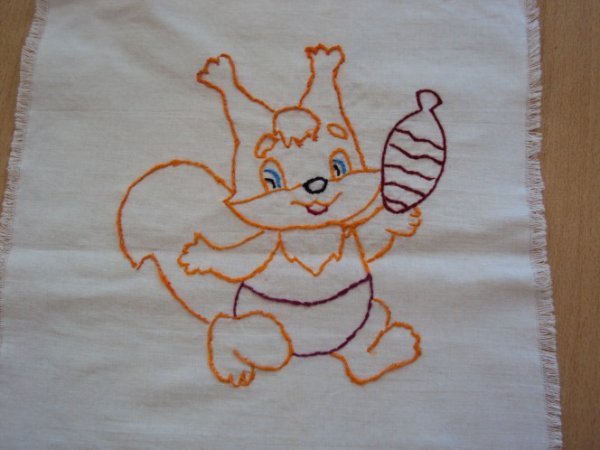 Вышиваем швом вперед иголка