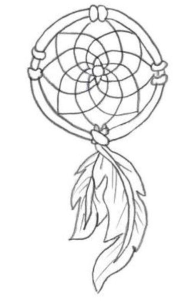Ловец снов тату эскиз легкий