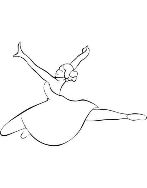 Раскраска балерина на шпагате