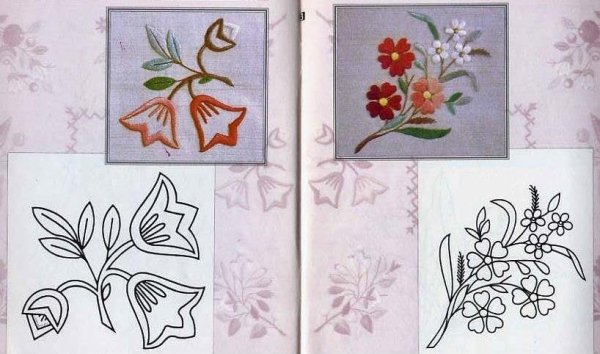 Рисунки для вышивки гладью несложные