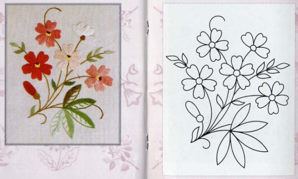 Рисунки для вышивки гладью несложные