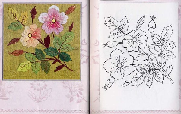 Рисунки для вышивки гладью для начинающих