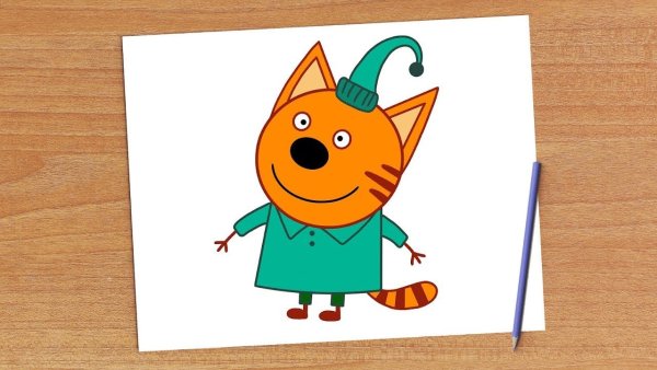 Три кота компот на белом фоне