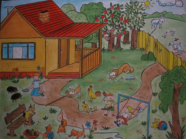 Рисунок детской площадки