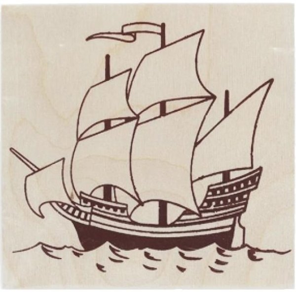 Парусник для выжигания по дереву