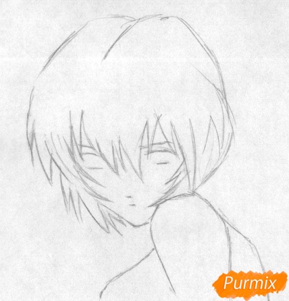 Аянами Рей поэтапно