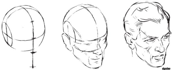 Эскиз головы человека
