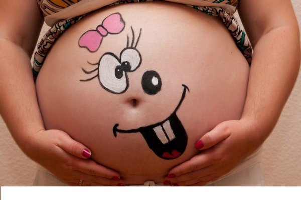 Рисунки на животе у беременных