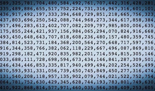 Нумерология цифры на прозрачном фоне