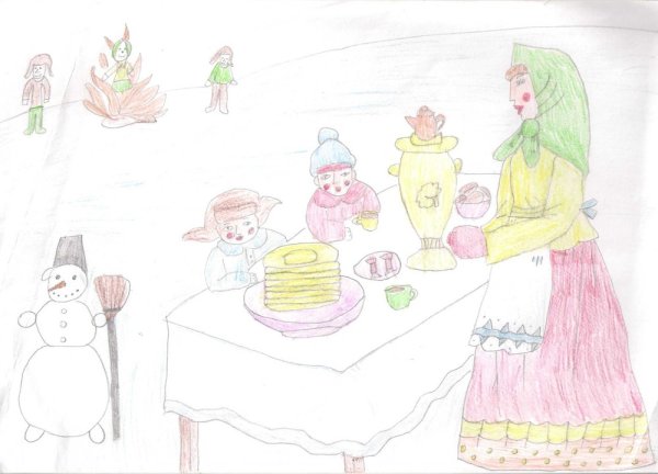 Масленица рисунок