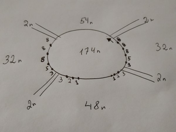 Реглан сверху спицами 180 петель