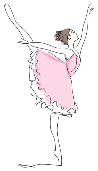 Балерина для срисовки