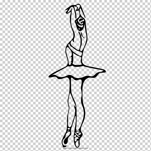 Чёрно белая балерина рисунок