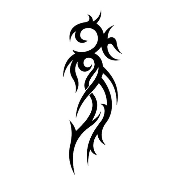 Простые черные тату