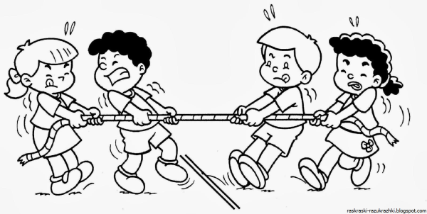 Перетягивание каната для рисования