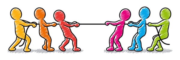 Перетягивание каната без фона