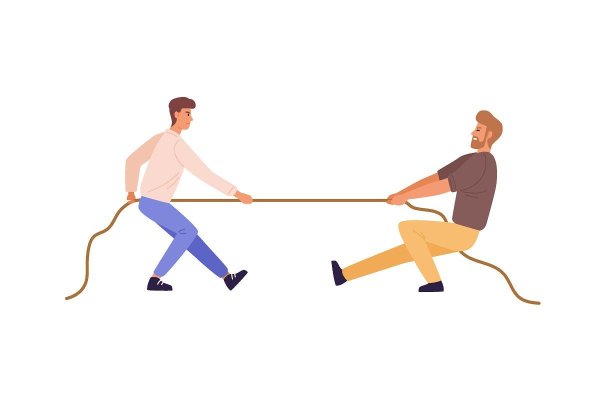 Перетягивание каната клипарт