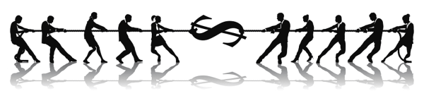 Перетягивание каната силуэт