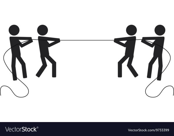 Перетягивание каната иллюстрация