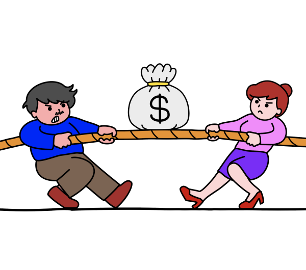 Тянут в разные стороны рисунок