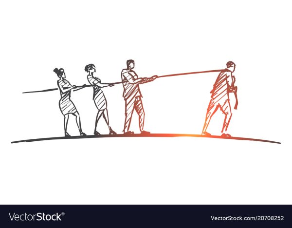 Перетягивание каната для рисования