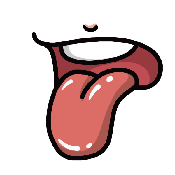 Значок губы с языком