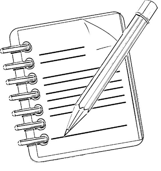 Блокнот с ручкой раскраска