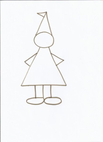 Рисование «маленький гномик» (Комарова т.с., с.42)