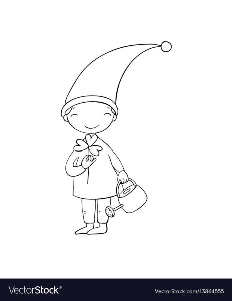 Рисование маленький гномик