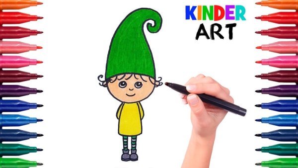 Поэтапное рисование гнома