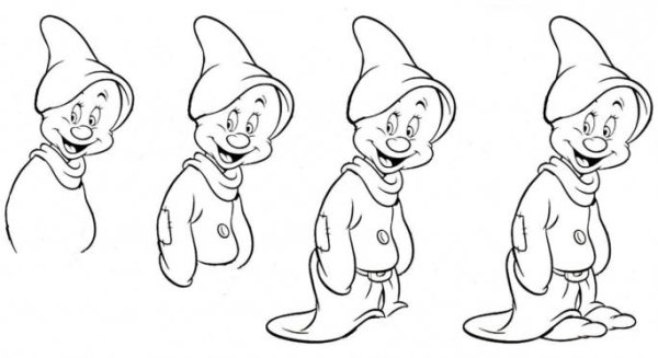 Гном поэтапное рисование
