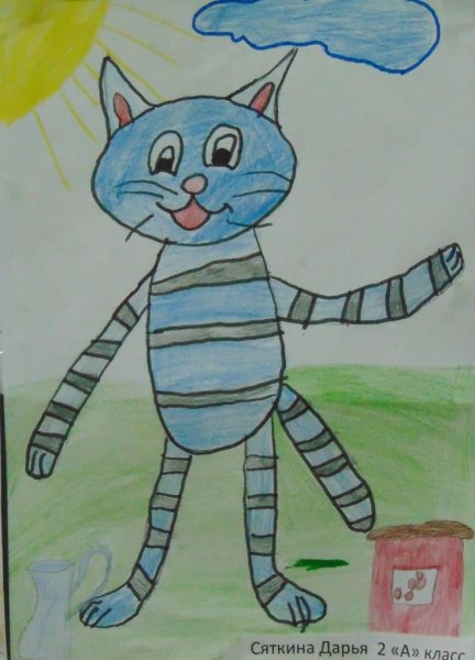 Кот Матроскин легко рисуется