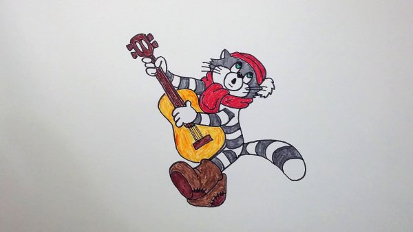 Рисование кота Матроскина