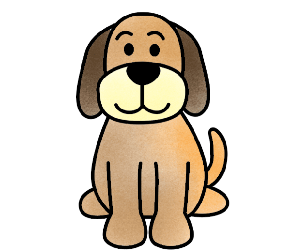 Собака рисунок для детей простой