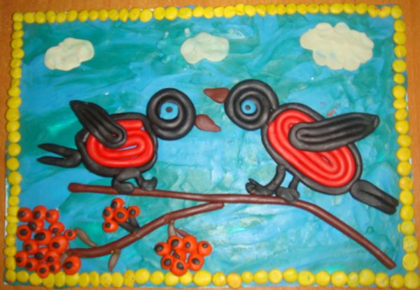 Пластилинография Золотая рыбка