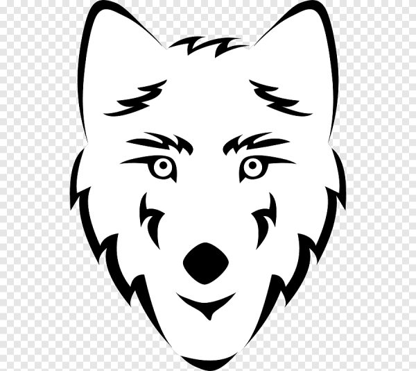 Векторное лицо волка