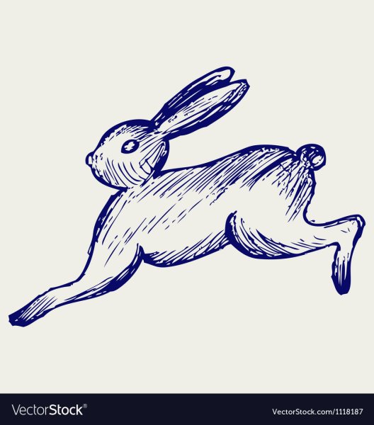 Бегущий заяц Графика
